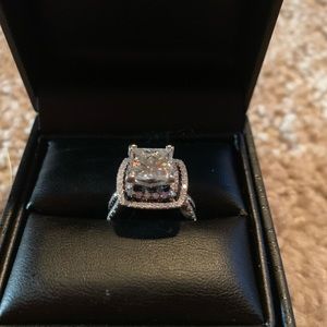 3ct Moissanite 1ct Diamond Ring